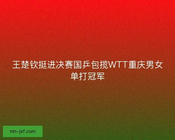 王楚钦挺进决赛国乒包揽WTT重庆男女单打冠军 王楚钦挺进决赛国乒包揽WTT重庆男女单打冠军