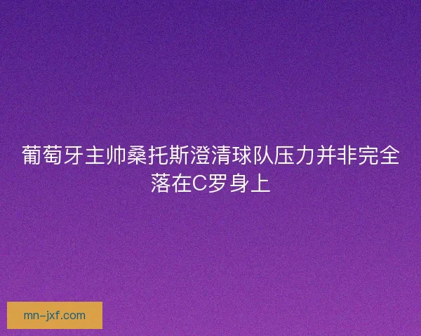 葡萄牙主帅桑托斯澄清球队压力并非完全落在C罗身上 葡萄牙主帅桑托斯澄清球队压力并非完全落在C罗身上
